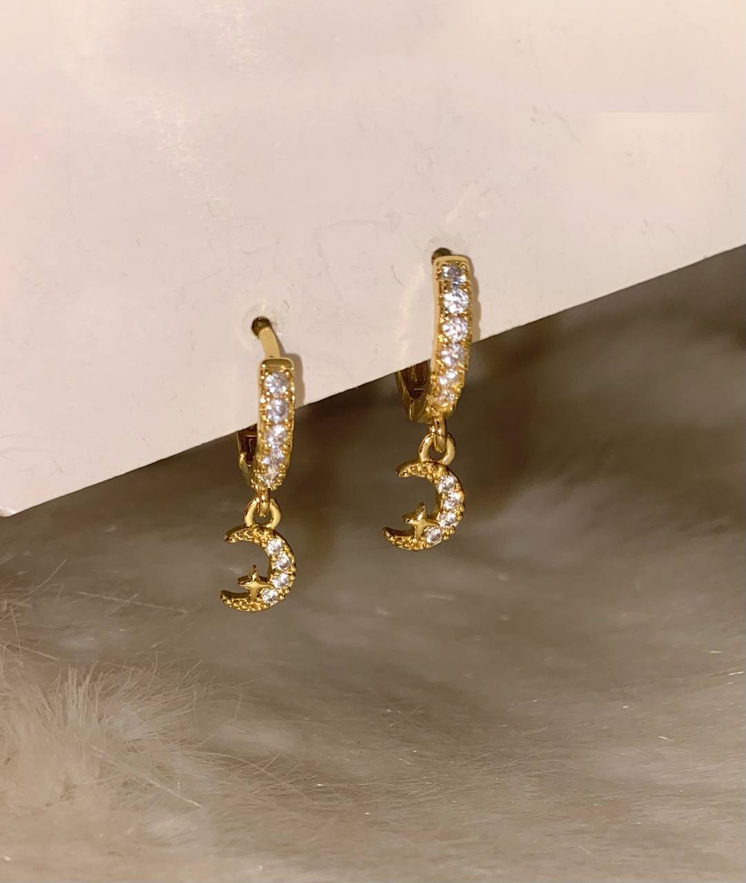 Moon and Star Earrings