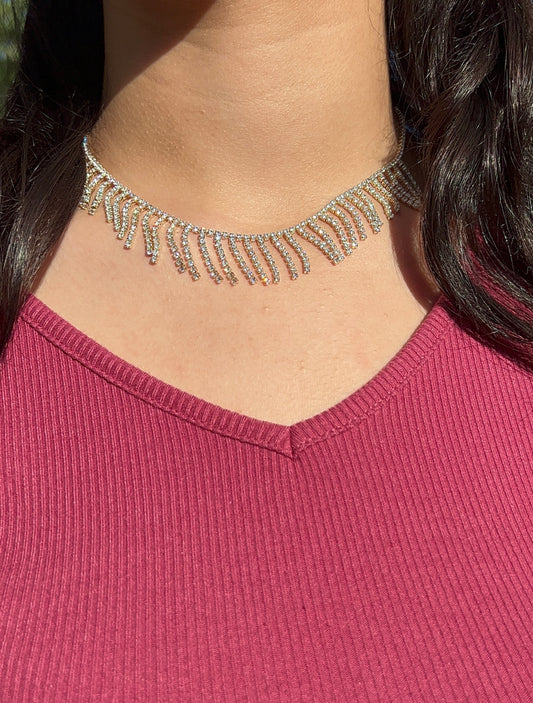 Gold Silk Threads Necklace