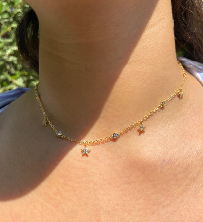 Stars Diamonds Choker
