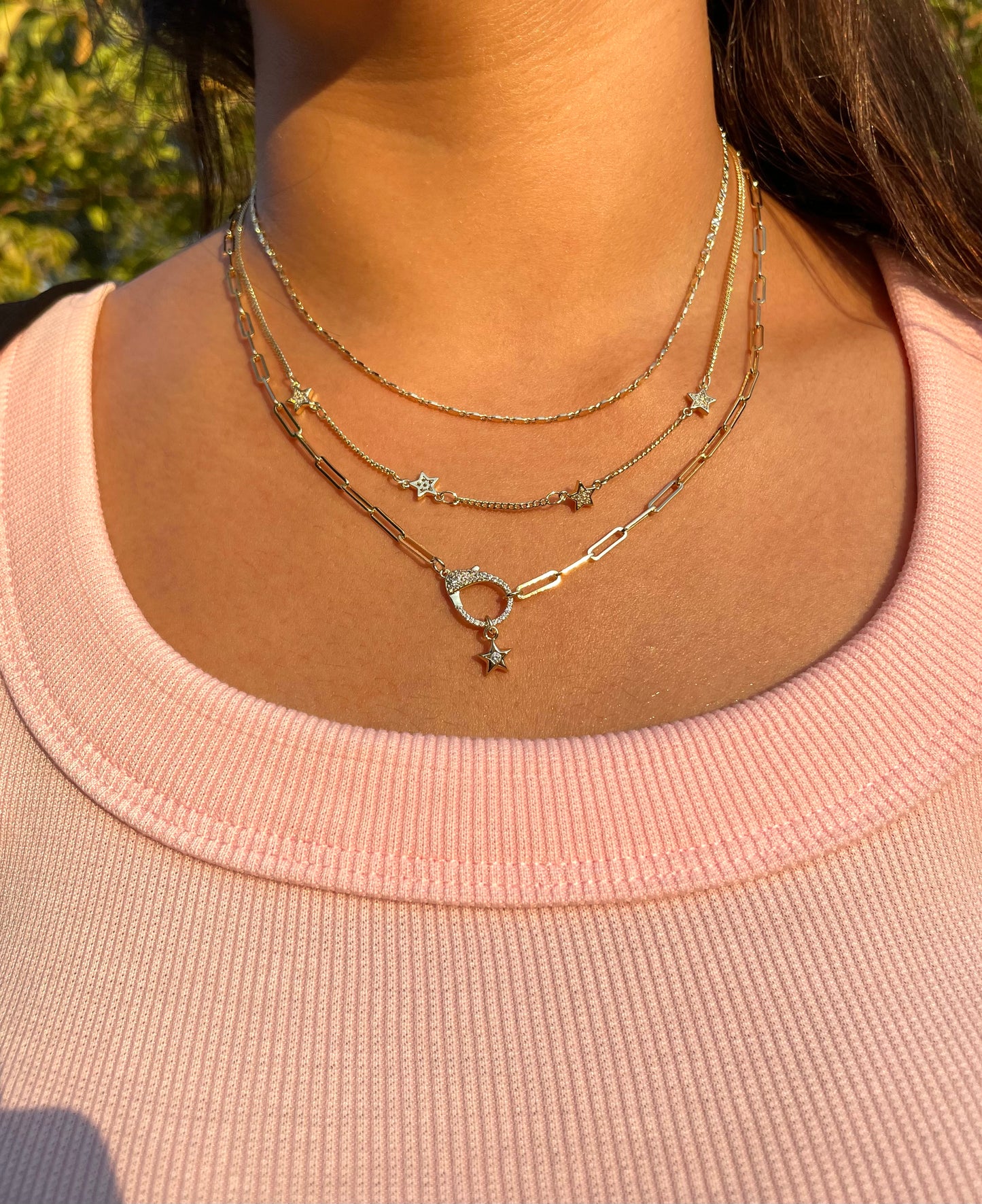 Stars Lock Necklace Set