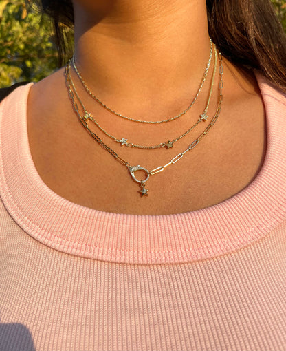 Stars Lock Necklace Set