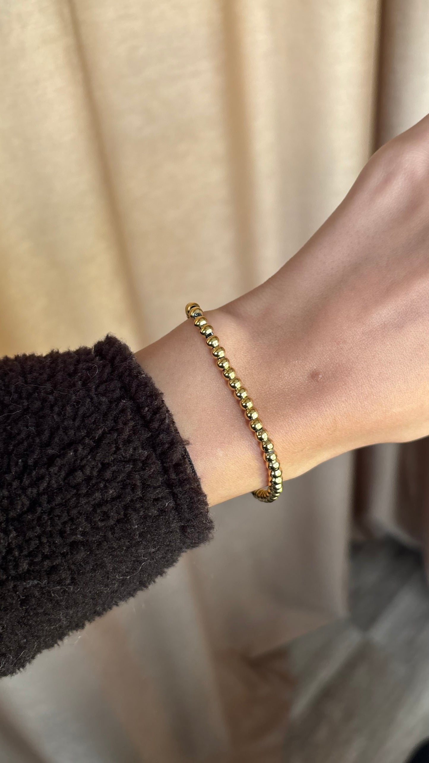 Beaded Gold Bracelet