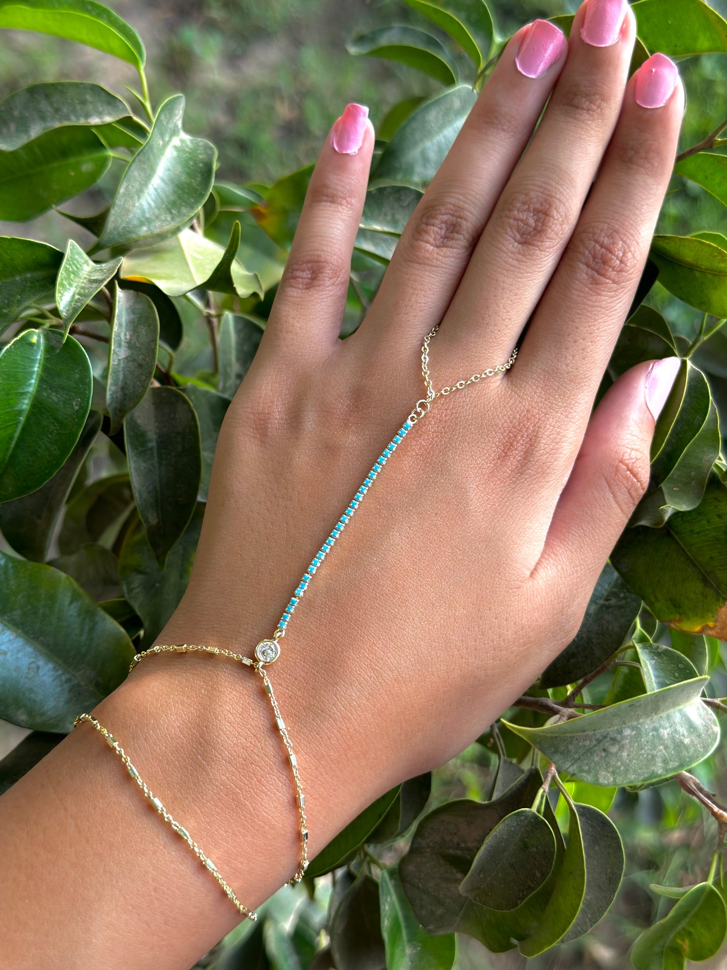 Blue Tennis Hand Chain
