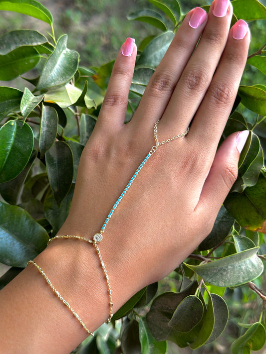 Blue Tennis Hand Chain