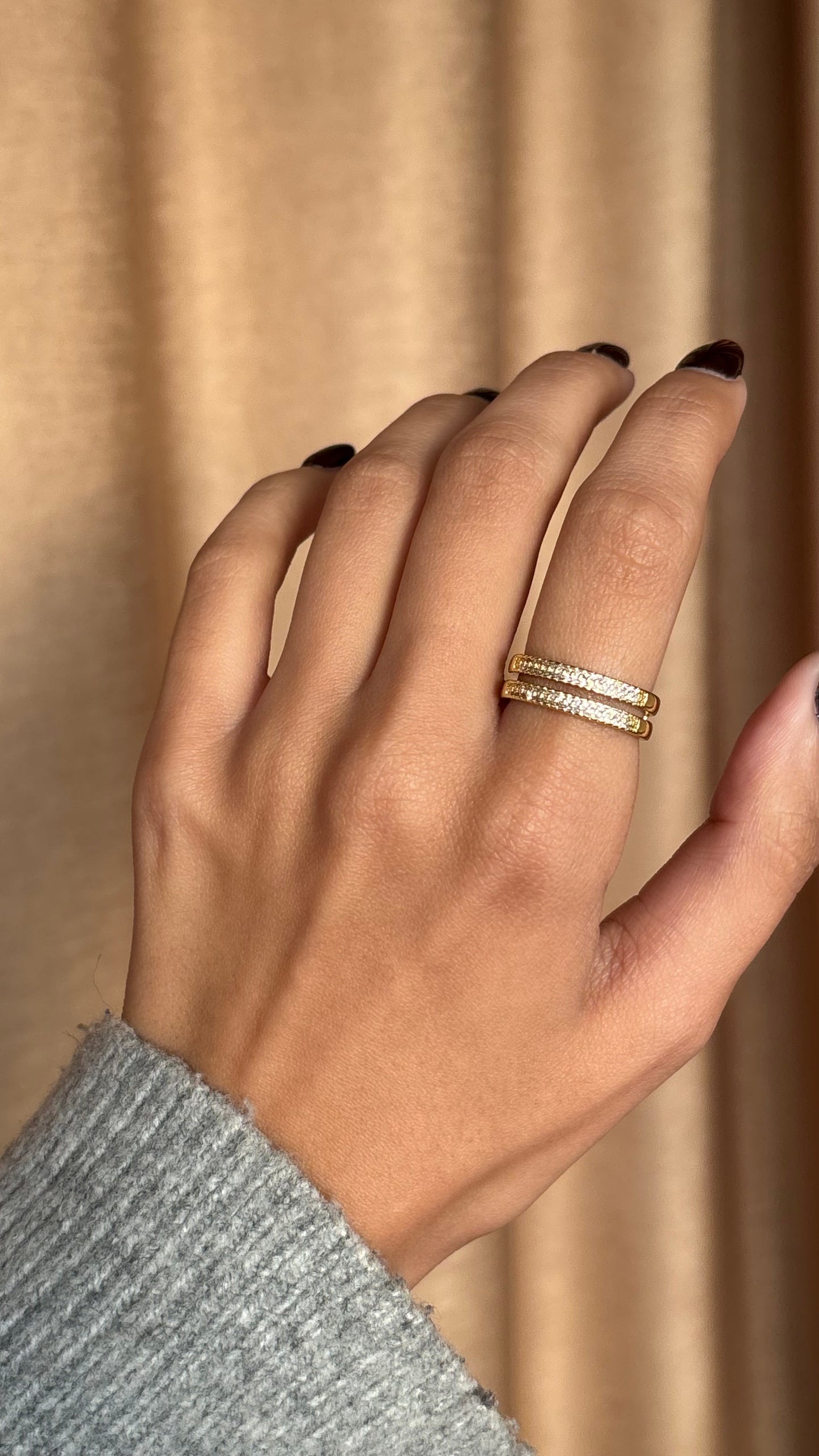 Duo Tennis Gold Ring