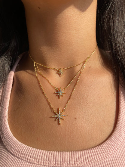 Trio Starburst Necklace