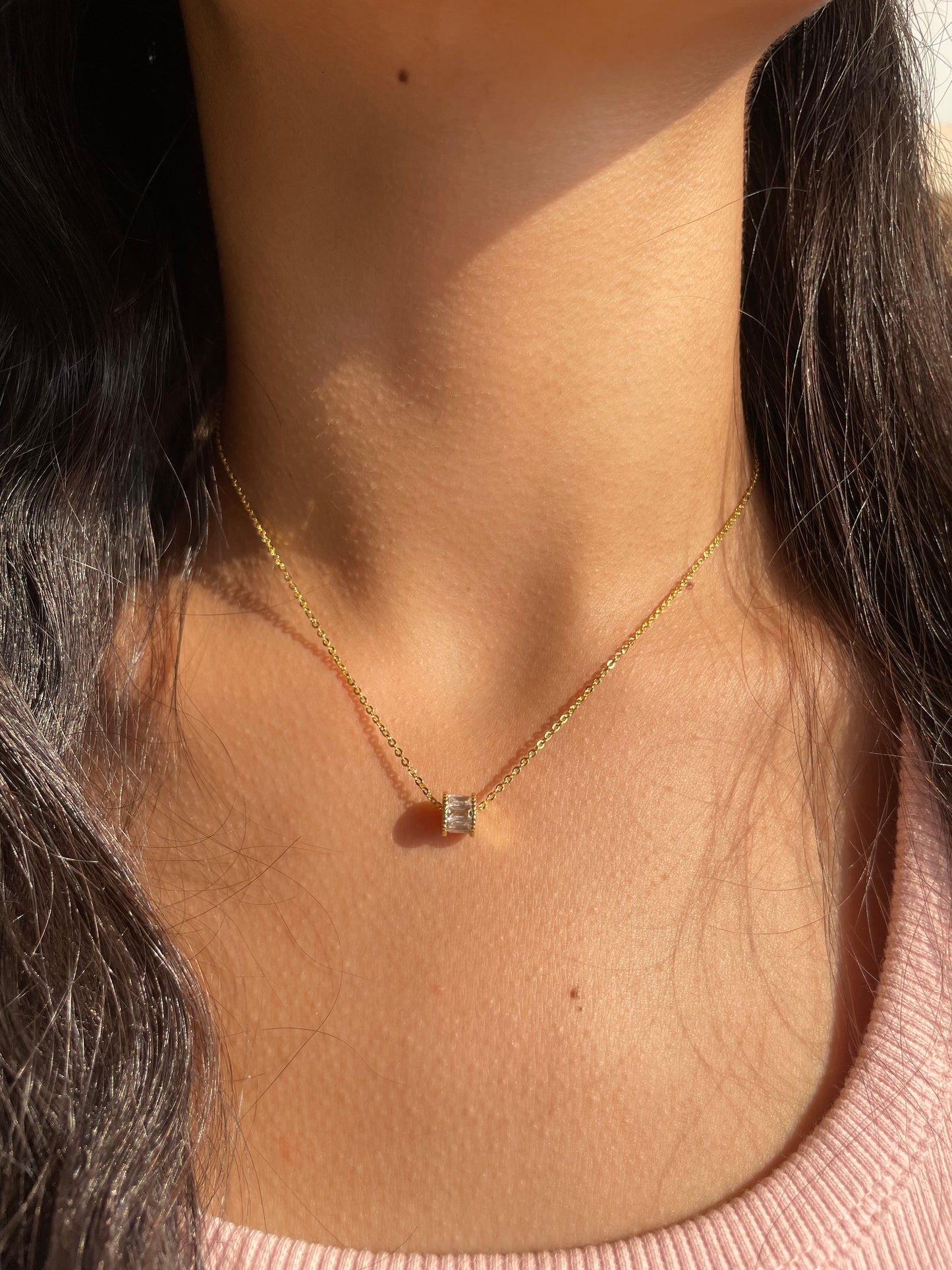 Tiny Baguette Necklace