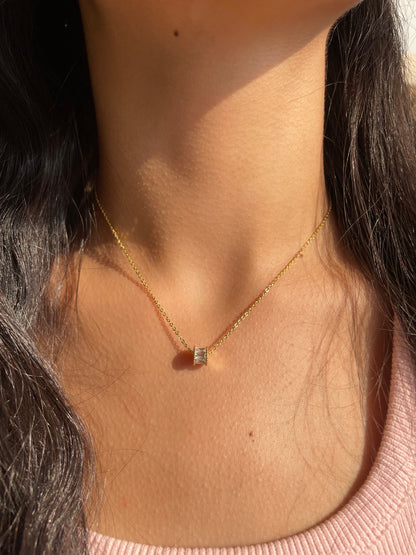 Tiny Baguette Necklace