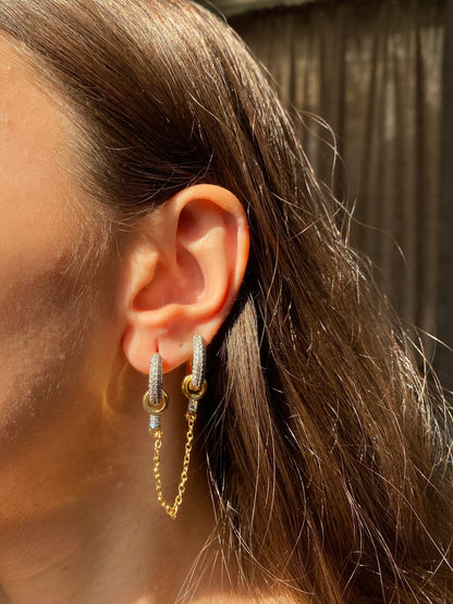 Sugar Rush Huggie Connected Earrings