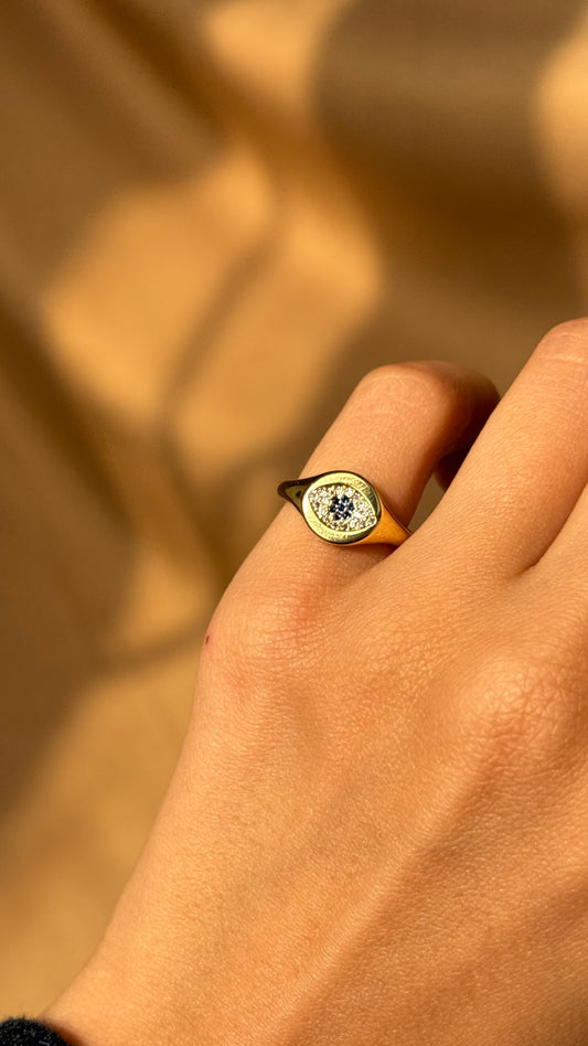 Evil Eye Pinky Ring