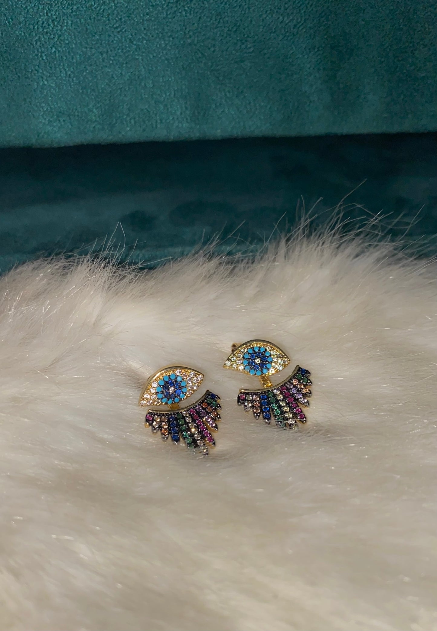 Colored Evil Eye Earrings