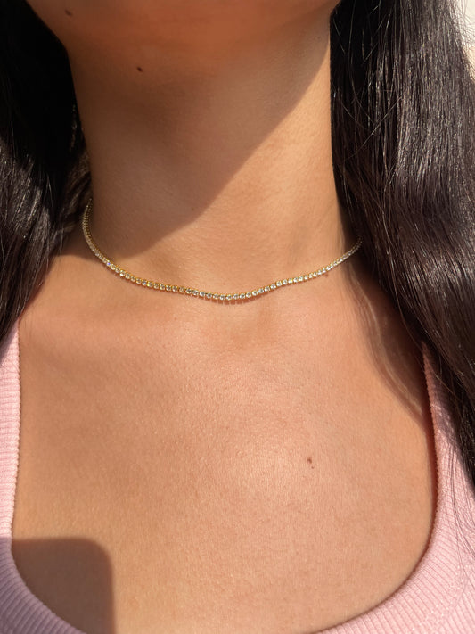 Adjustable tennis gold choker