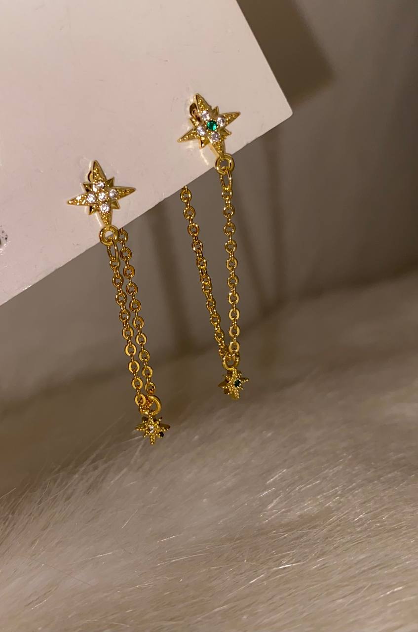 Starburst Chain single Earring