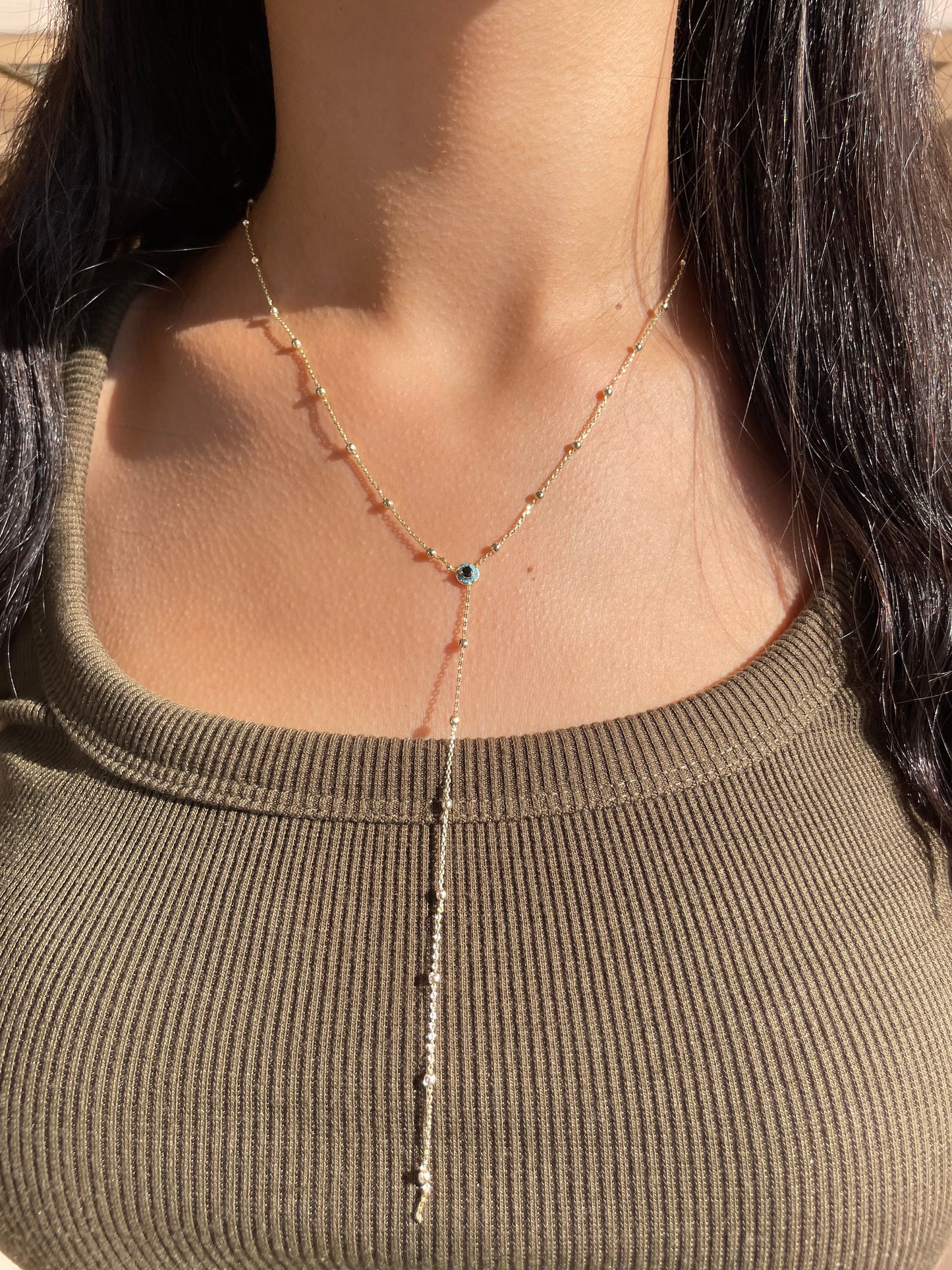 Evil Eye Drop Necklace