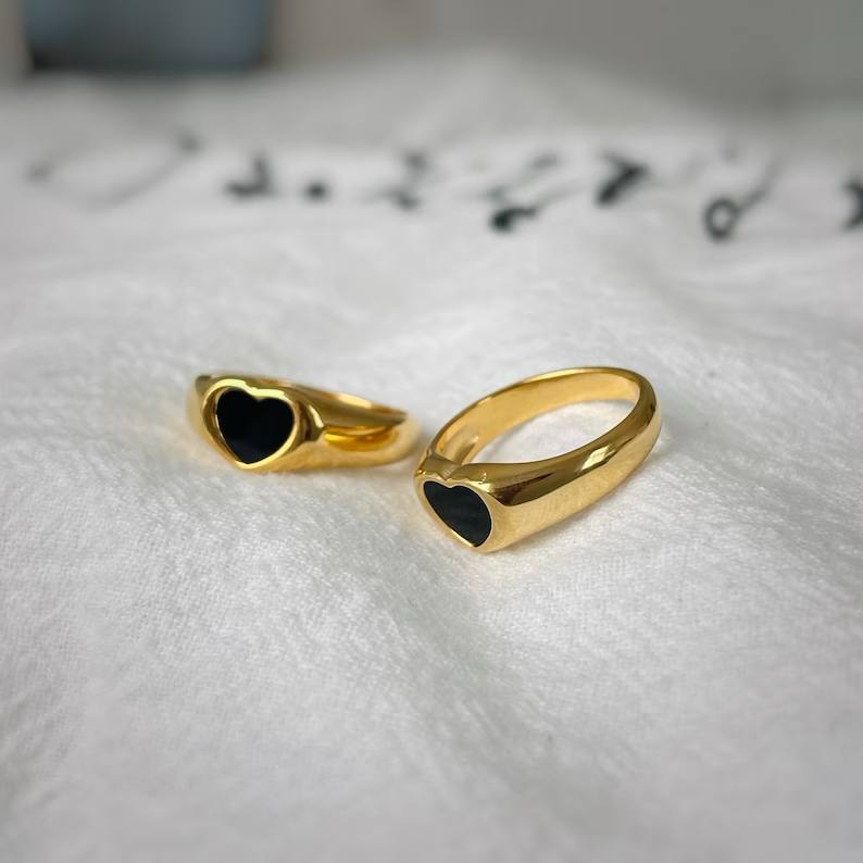 Heart Shape Ring Gold