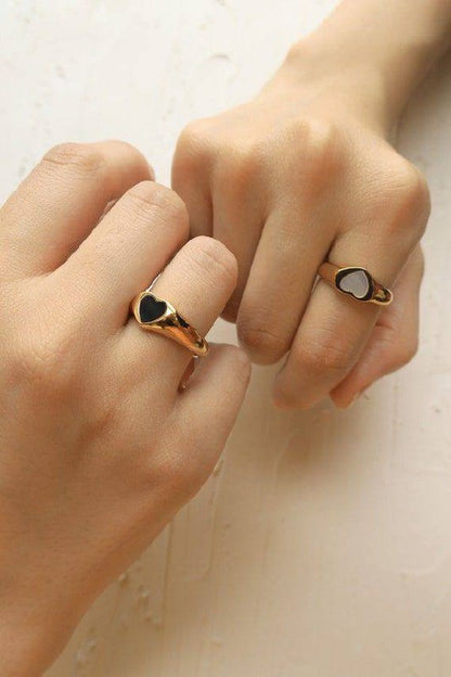 Heart Shape Ring Gold