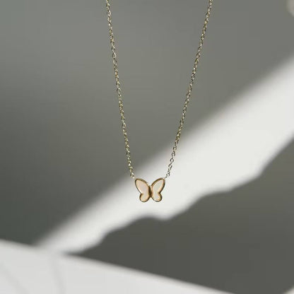 Marble butterfly Necklace