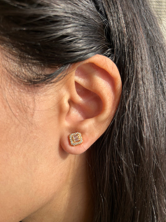 Mini baguette gold Earrings