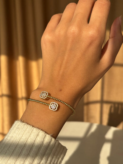 Criss Cross Gold Bangle