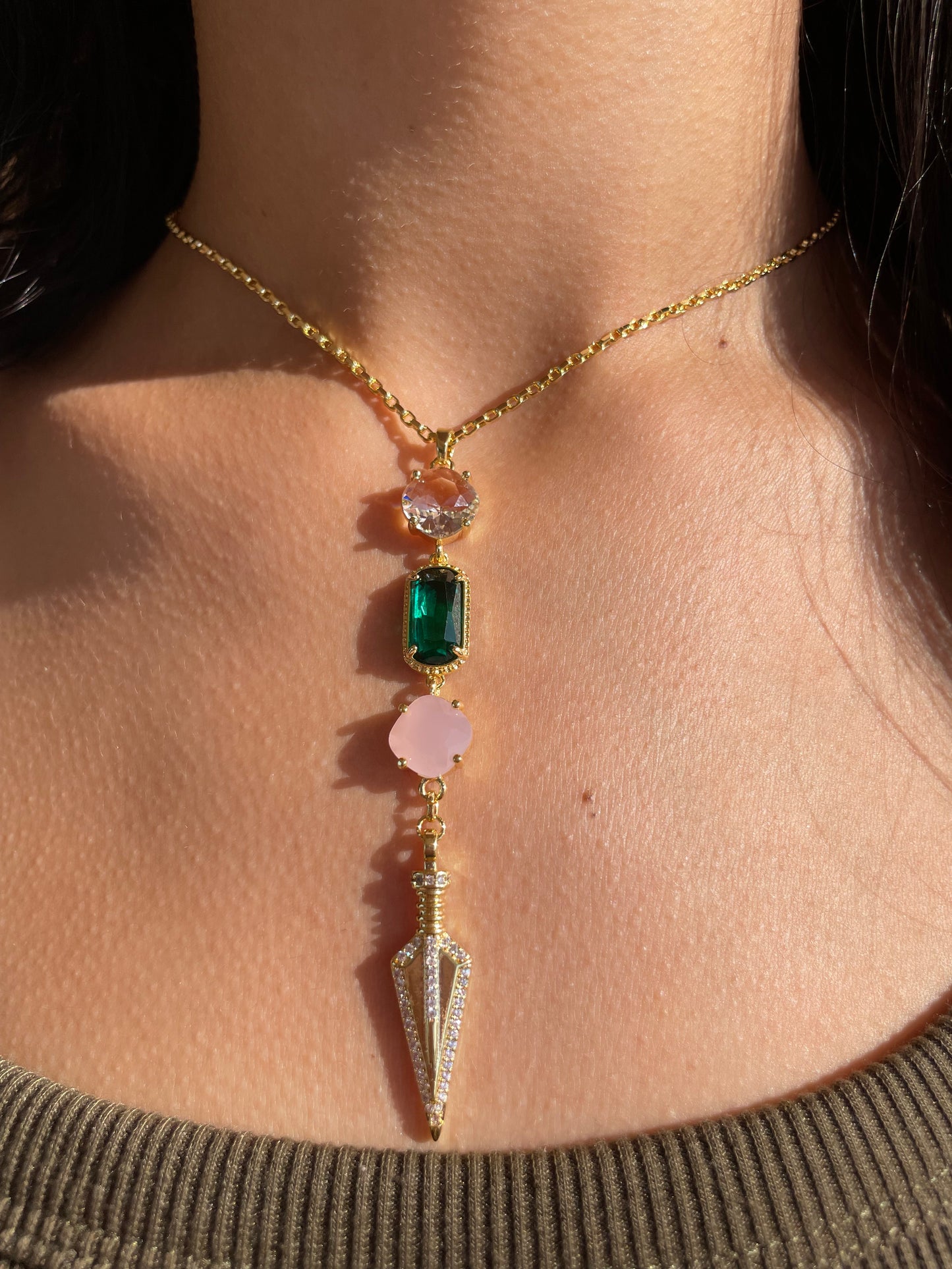 Dagger Drop Necklace