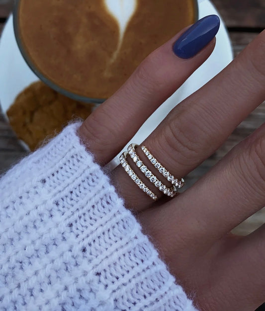 Twist Tennis Gold Ring