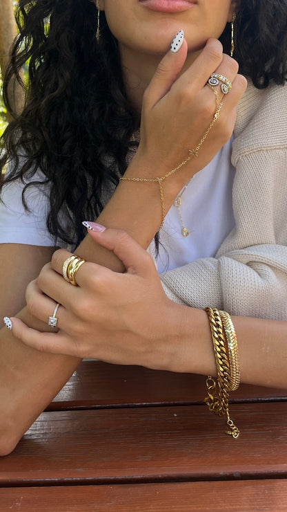 Thick Cubic Chain Bracelet