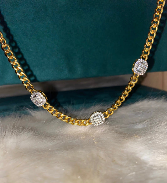 Baguette Diamonds Choker Set