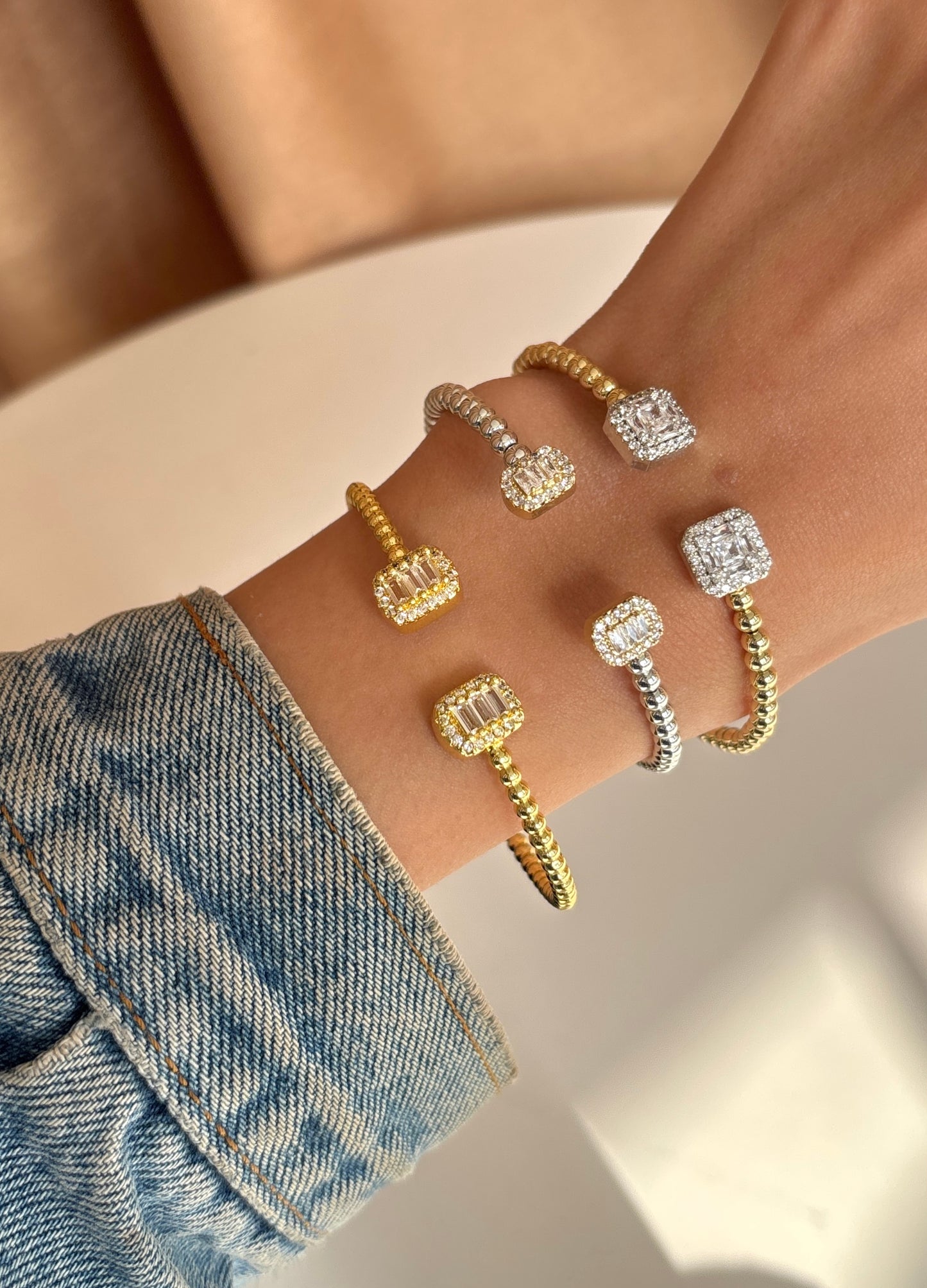 Iced Baguette Bangle