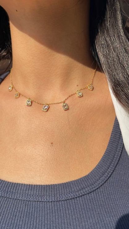Baguette Gold Necklace