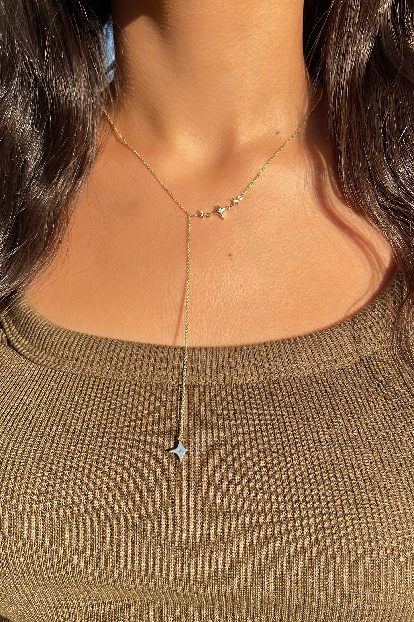 Mini Starburst Drop Necklace
