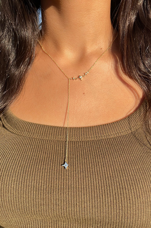 Mini Starburst Drop Necklace