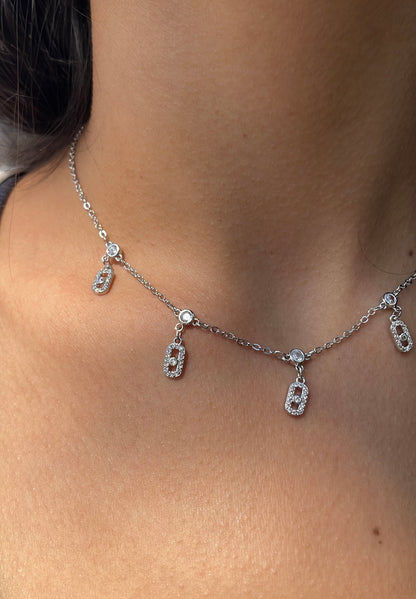 Move Choker Silver Necklace