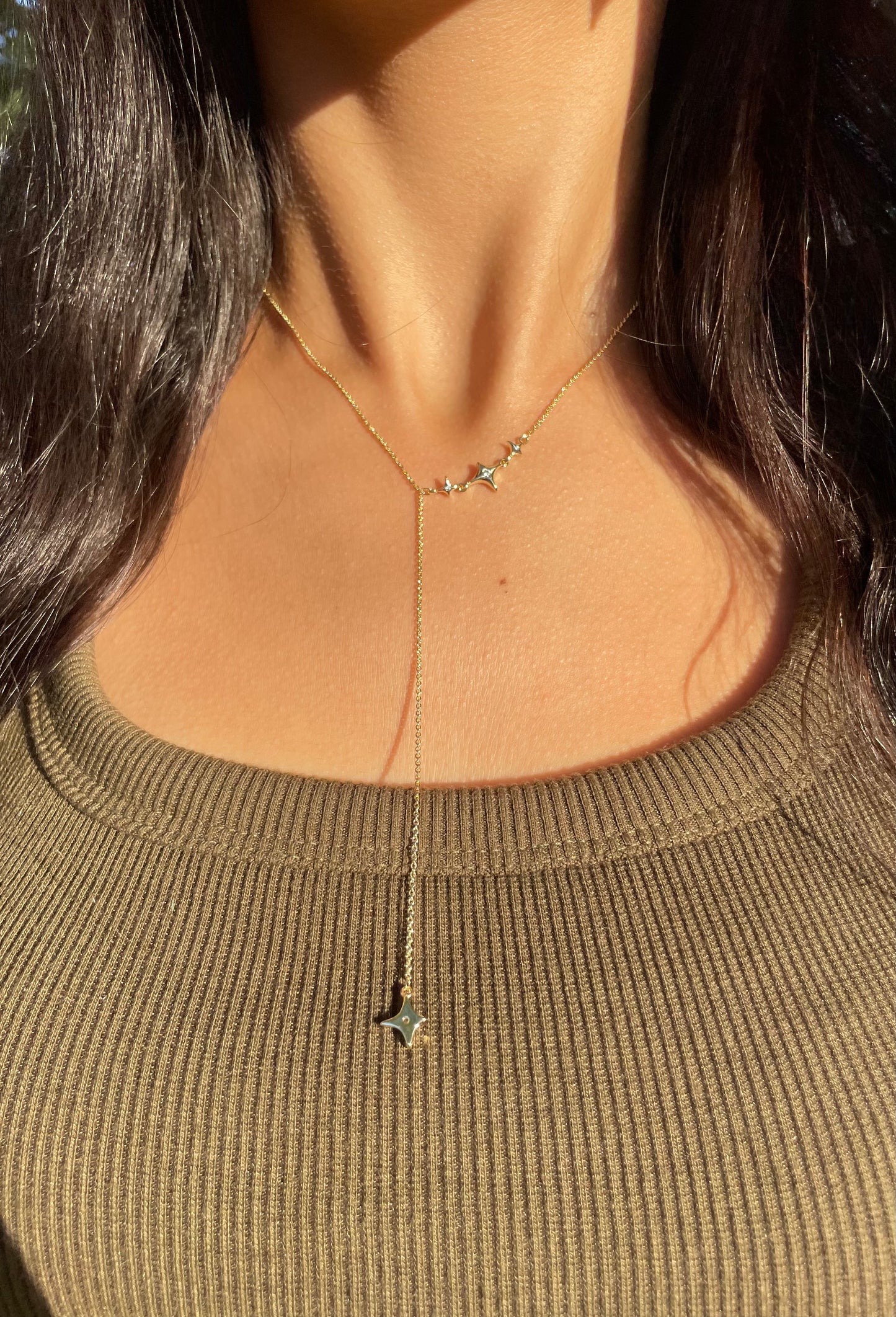 Mini Starburst Drop Necklace