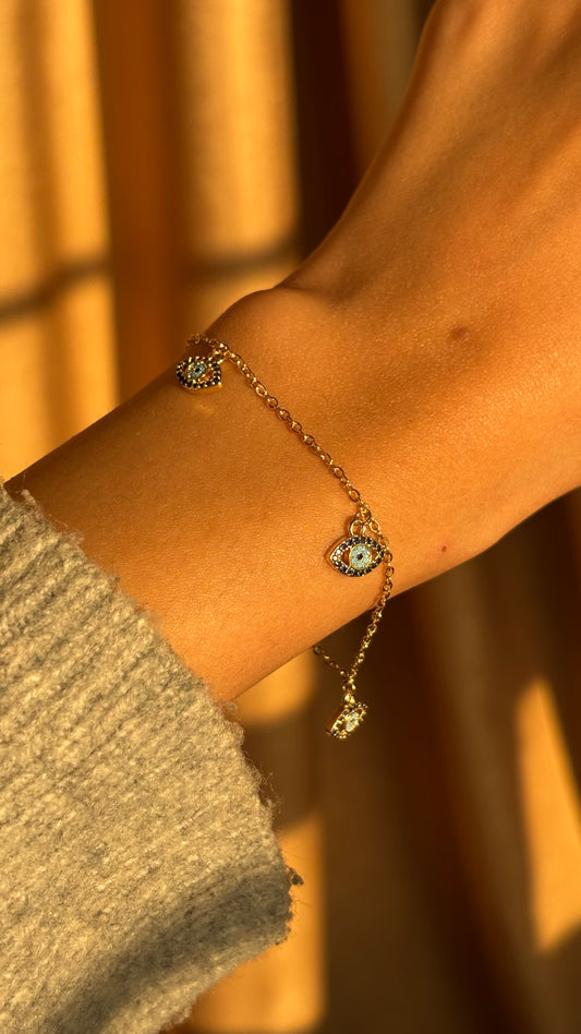 Blue evil eye bracelet