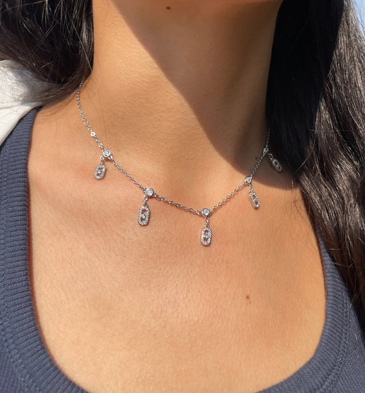 Move Choker Silver Necklace