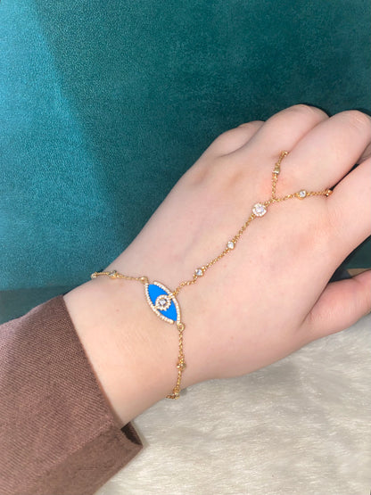 Blue Evil Eye Hand Chain