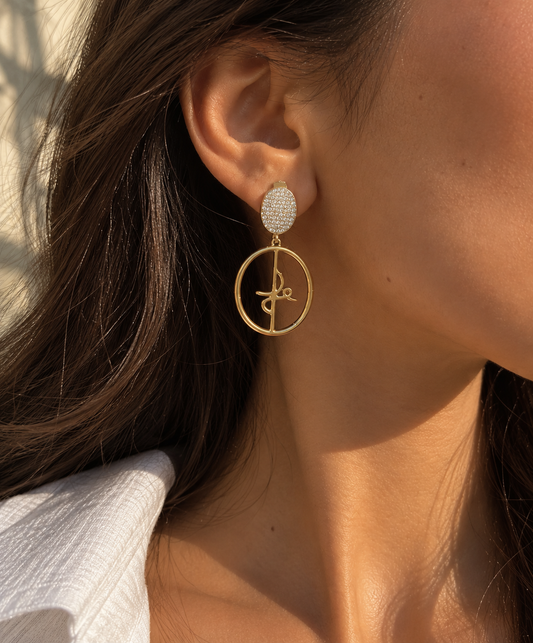 Golden Crest Earrings