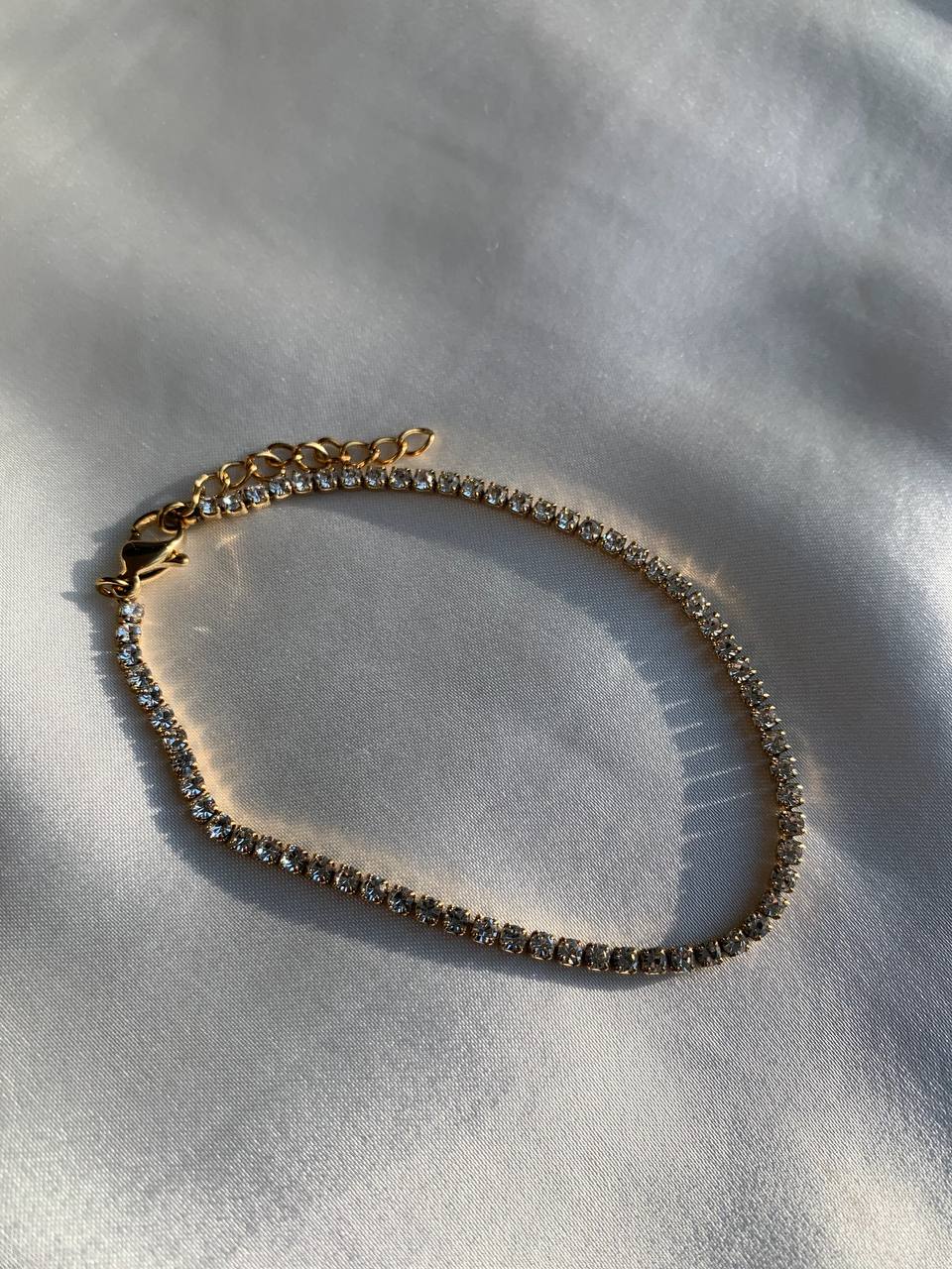 Tennis Bracelet Gold Lobster Lock