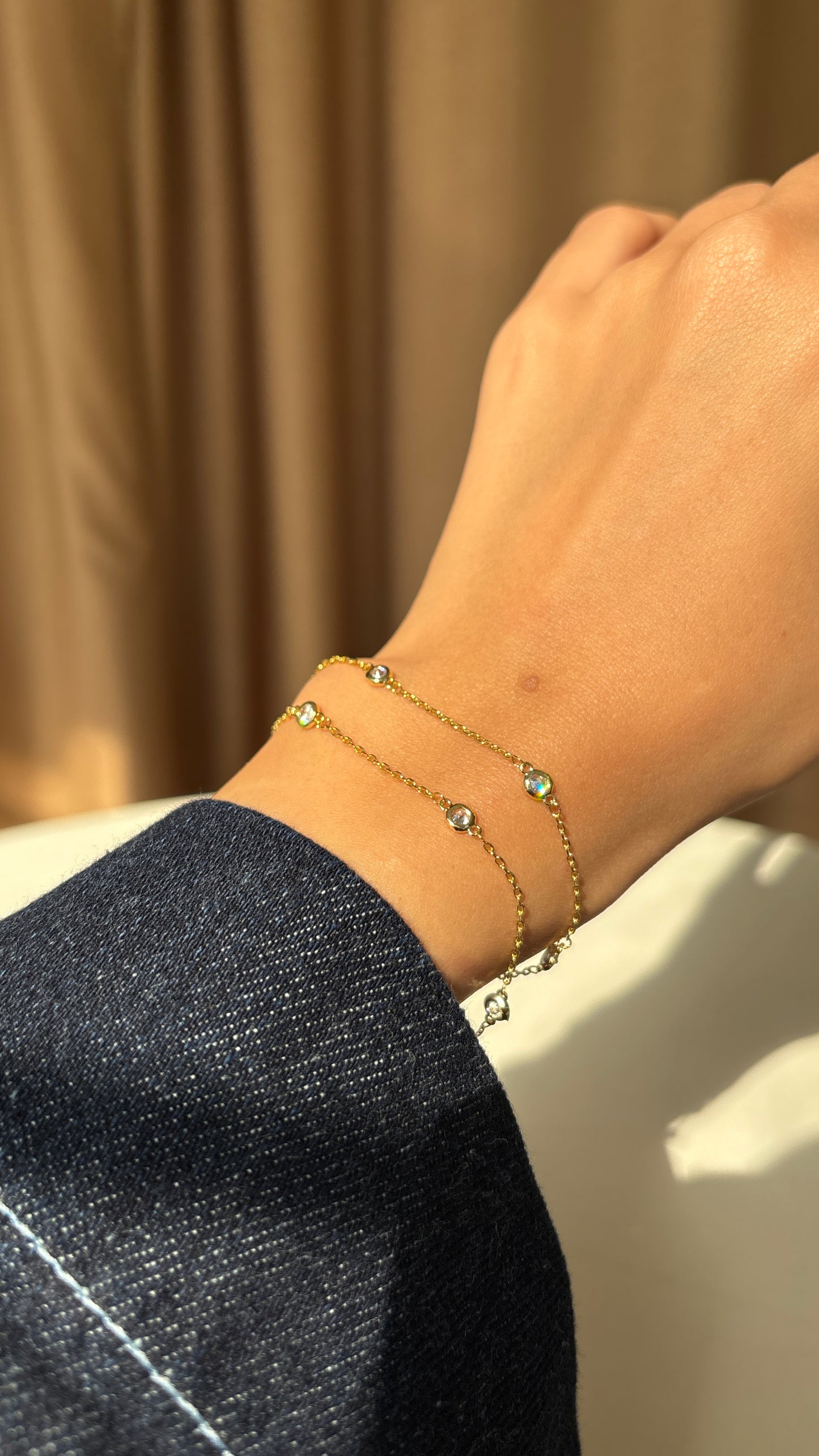Diamond Double Layered Bracelet