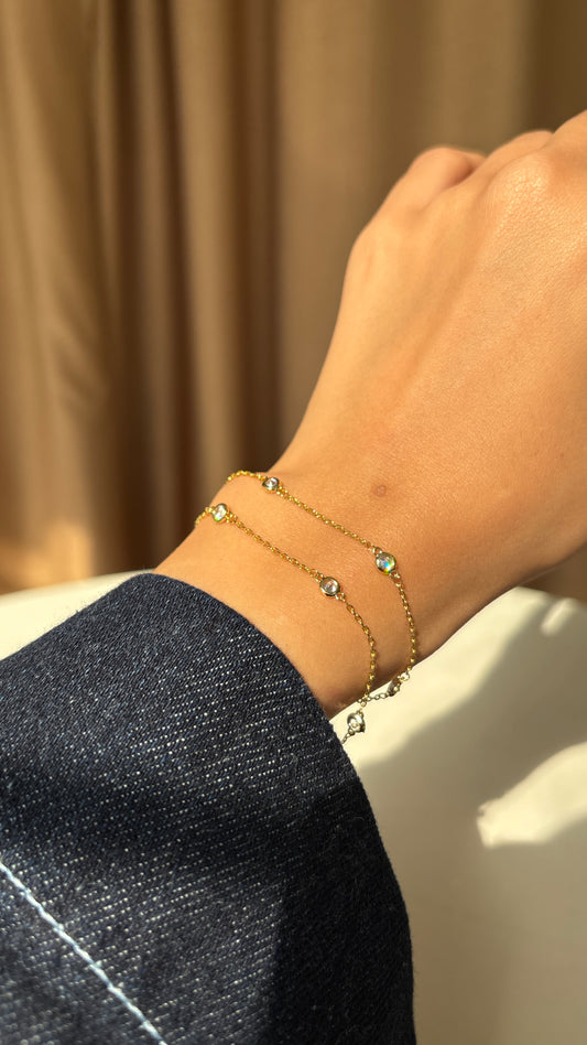 Diamond Double Layered Bracelet