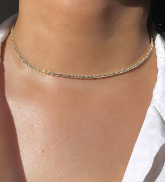 Tiny Tennis Choker Gold