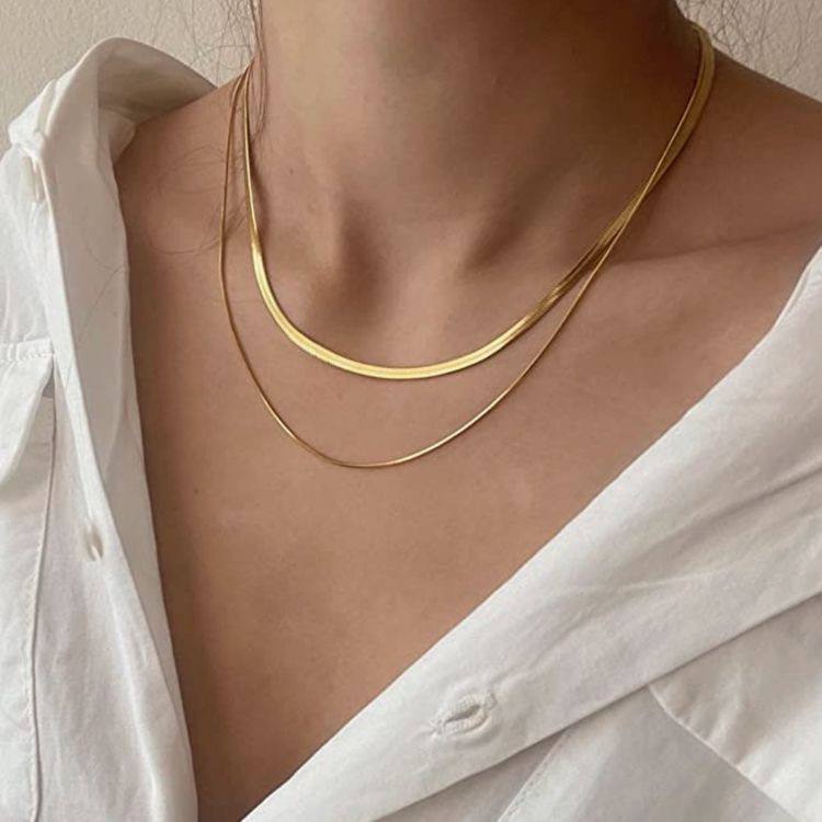 Serpent Layered Gold Necklace