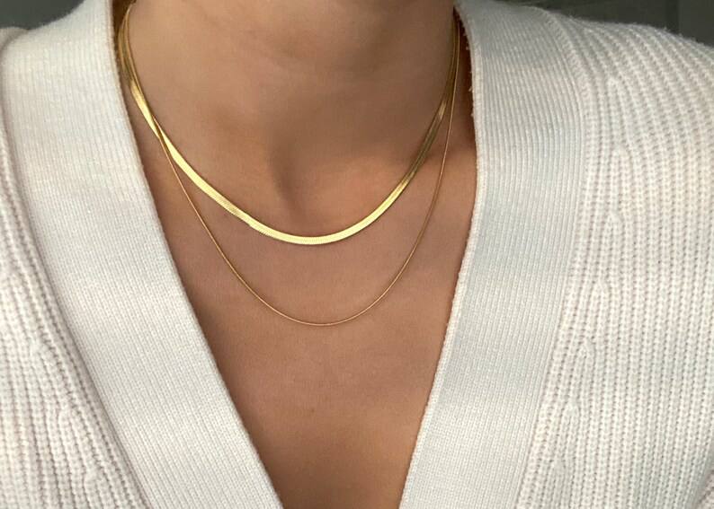 Serpent Layered Gold Necklace