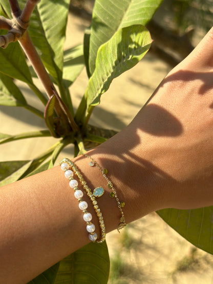 Golden Pearl Bracelet