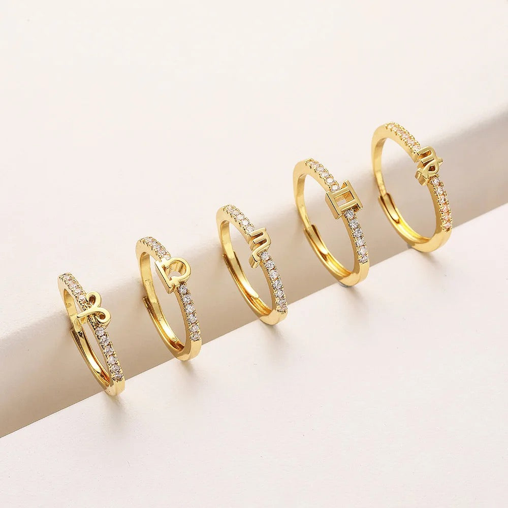 Zodiac Sign Gold Ring