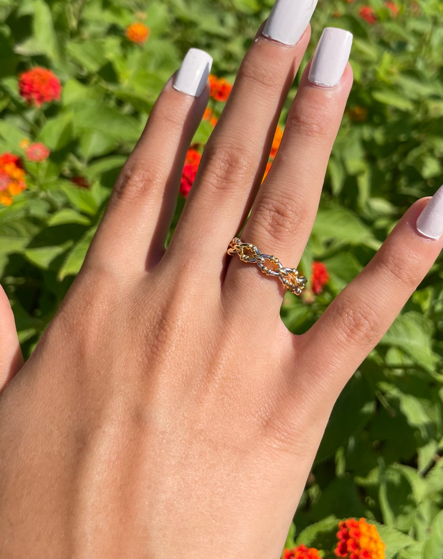 Chain SilverxGold Ring