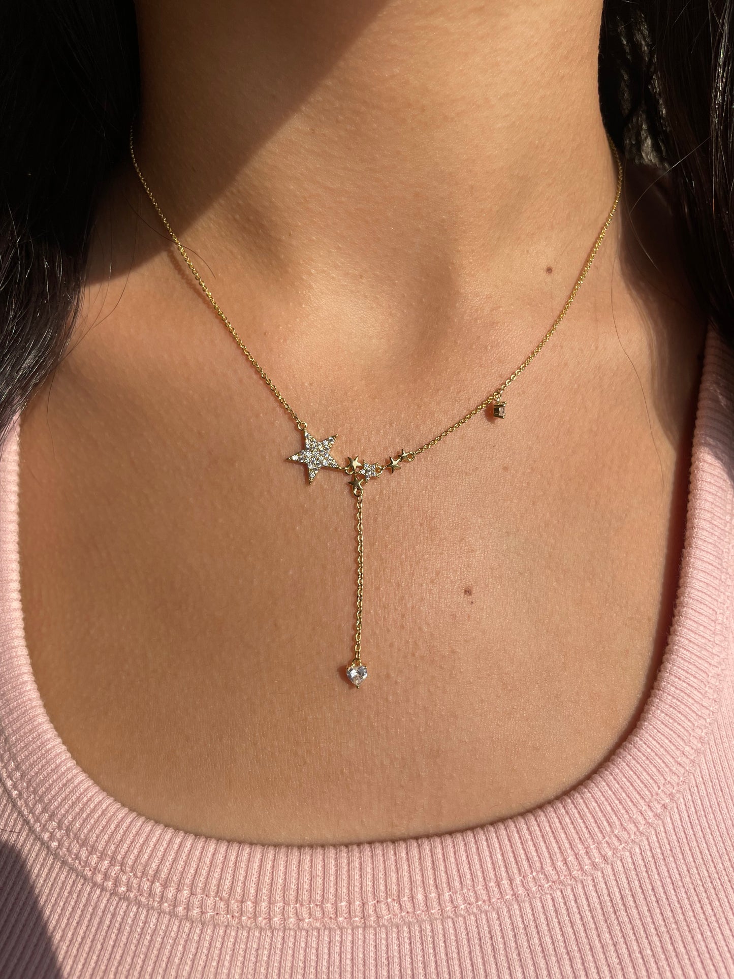 Star Diamond Drop Necklace