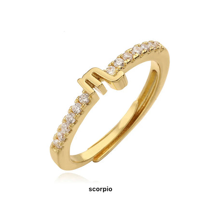 Zodiac Sign Gold Ring