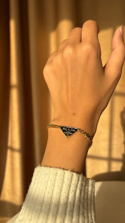 Pr🖤da gold bracelet