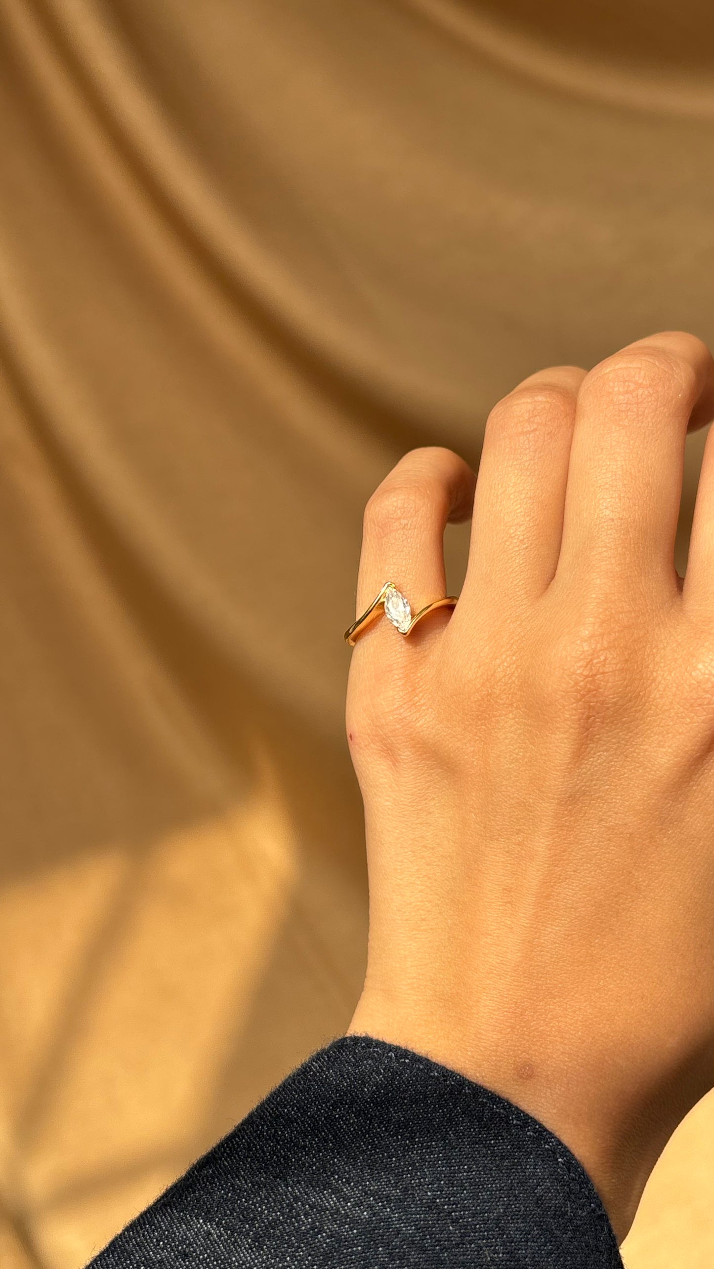 Marquis Gold Ring